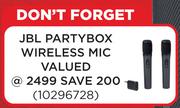 JBL Party Box Wireless Mic 