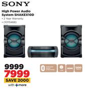 Sony High Power Audio System SHAKE10D