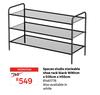 Spaceo Studio Stackable Shoe Rack Black W90cm x D35cm x H55cm 81461778