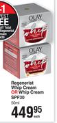 Olay Regenerist Whip Cream SPF30-50ml Each