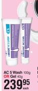 Benzac AC 5 Wash 100g Or Gel 40g-Each
