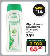 Glyco-Lemon Nourishing Shampoo-For 2 x 400ml