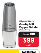 Russell Hobbs Gravity Mill Pepper Grinder-Each