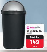 Miss Molly 50L Lift Up Bin-Each