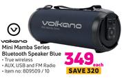 Volkano Mini Mamba Series Bluetooth Speaker Blue-Each