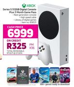 Xbox Series S 512GB Digital Console Plus 3 Month Game Pass