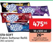 Sta-Soft Fabric Softener Refill (All Variants)-18 x 500ml