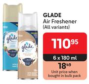 Glade Air Freshener (All Variants)-6 x 180ml
