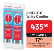 Britelite White Candles-25 x 400g