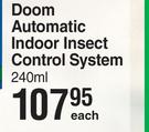 Doom Automatic Indoor Insect Control System-240ml Each