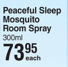 Peaceful Sleep Mosquito Room Spray-300ml Each