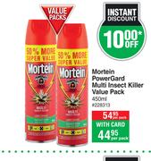 Mortein Power Gard Multi Insect Killer Value Pack-450ml Per Pack
