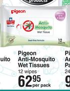 Pigeon Anti Mosquito Wet Tissues 12 Wipes-Per Pack