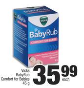 Vicks Baby Rub Comfort For Babies-45g Each