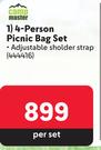 Campmaster 4 Person Picnic Bag Set-Per Set