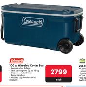 Coleman 100 Qt Qheeled Cooler Box-Each
