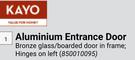 Kayo Aluminium Entrance Door 850010095-Each