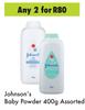 Johnson's Baby Powder Assorted-For 2 x 400g