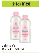 Johnson's Baby Oil-For 2 x 500ml