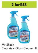 Mr Sheen Clear View Glass Cleaner-For 2 x 1L