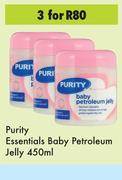 Purty Essentials Baby Petroleum Jelly-For 3 x 450ml