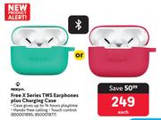 Rocka Free X-Series TWS Earphones Plus Charging Case-Each