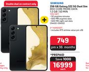 2 x Samsung Galaxy 256GB S22 5G Dual Sim-On 1.2GB Red Core More Data
