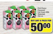 First Choice Flavoured Full Cream Milk (Selected)-For Any 6 x 250ml