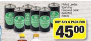 Fitch & Leedes Sparkling Flavoured Drink (Selected)-For Any 6  x 200ml