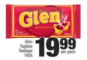 Glen Tagless Teabags-100's Per Pack