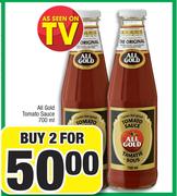 All Gold Tomato Sauce-For 2 x 700ml