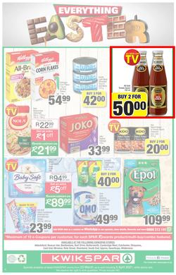 KWIKSPAR EASTERN CAPE : Your One Stop Easter Shop (23 March - 5 April 2021) Valid in Abbotsford, Beacon Isle, Beetlestone, Burt Drive, Butterworth, Cambridge West, Colchester, Dhaysons, East End, page 4