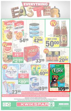 KWIKSPAR EASTERN CAPE : Your One Stop Easter Shop (23 March - 5 April 2021) Valid in Abbotsford, Beacon Isle, Beetlestone, Burt Drive, Butterworth, Cambridge West, Colchester, Dhaysons, East End, page 4