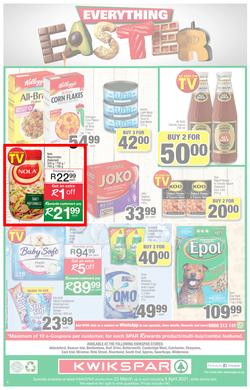 KWIKSPAR EASTERN CAPE : Your One Stop Easter Shop (23 March - 5 April 2021) Valid in Abbotsford, Beacon Isle, Beetlestone, Burt Drive, Butterworth, Cambridge West, Colchester, Dhaysons, East End, page 4