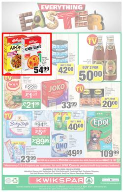 KWIKSPAR EASTERN CAPE : Your One Stop Easter Shop (23 March - 5 April 2021) Valid in Abbotsford, Beacon Isle, Beetlestone, Burt Drive, Butterworth, Cambridge West, Colchester, Dhaysons, East End, page 4