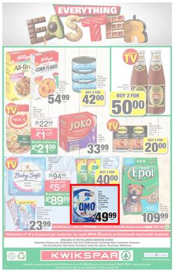 KWIKSPAR EASTERN CAPE : Your One Stop Easter Shop (23 March - 5 April 2021) Valid in Abbotsford, Beacon Isle, Beetlestone, Burt Drive, Butterworth, Cambridge West, Colchester, Dhaysons, East End, page 4