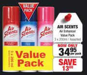 Air Scents Air Enhancer Value Pack Assorted-3 x 200ml Per Pack