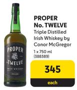 Proper No Twelve Triple Distilled Irish Whiskey By Conor McGregor-750ml