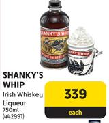 Shanky's Whip Irish Whiskey Liqueur-750ml