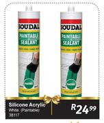 Soudal Silicone Acrylic White (Paintable) 38117