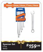 Wadfow 5 Pce Spanner Set 45432