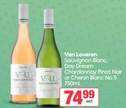 Van Loveren Sauvignon Blanc, Day Dream Chardonnay Pinot Noir Or Chenin Blanc No. 5-750ml Each