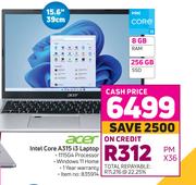 Acer Intel Core A315 i3 Laptop