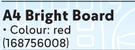 Butterfly A4 Bright Board (Red)-Per 10 Sheet
