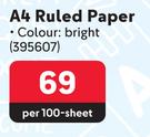 Butterfly A4 Ruled Paper-Per 100 Sheet