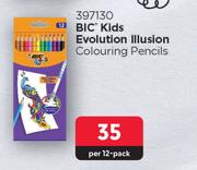 Bic Kids Evolution Illusion Colouring Pencils-Per 12 Pack