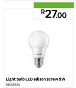 Light Bulb LED Edison Screw 9W