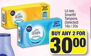 Lil-Lets Smartfit Tampons (Selected)-For Any 2 x 16s/20s