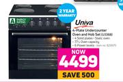 Univa 4 Plate Undercounter Oven And Hob Set U336B