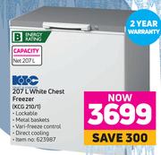 KIC 207L White Chest Freezer KCG 210/1